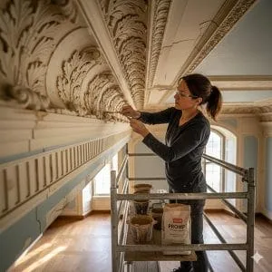 Prompt Cement being used in an historic building