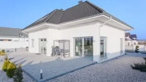 An example of lime being used in modern green architecture